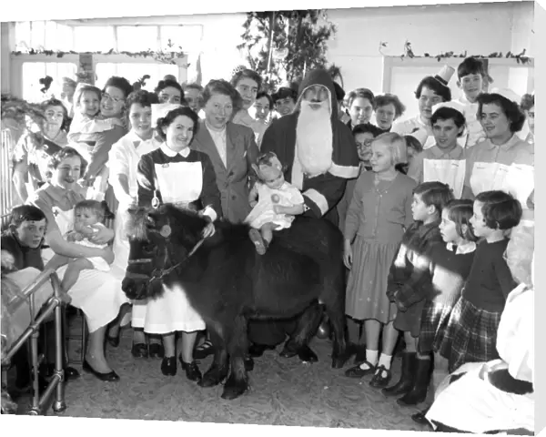 Christmas Day party at St Richards Hospital, Chichester 1955