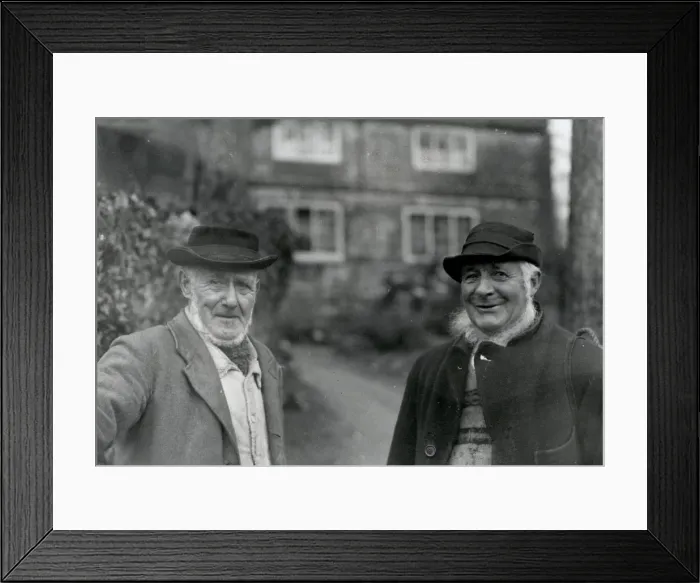 Framed Print : Two country gentlemen standing in front of house Petworth, Sussex Framed Print : Two country gentlemen standing in front of house Petworth, Sussex