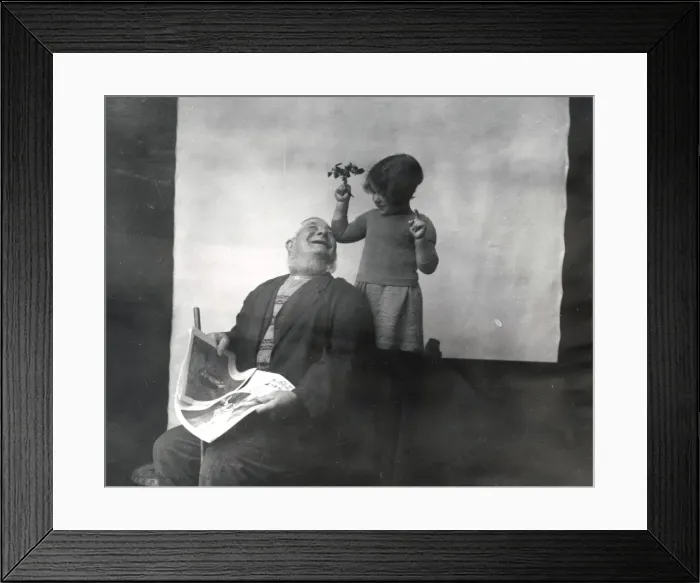 Framed Print : Gentleman in studio pose at Christmas Framed Print : Gentleman in studio pose at Christmas