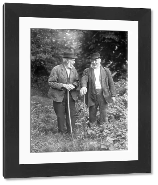 Two elderly country folk in the country at Upperton, Sussex, 1935