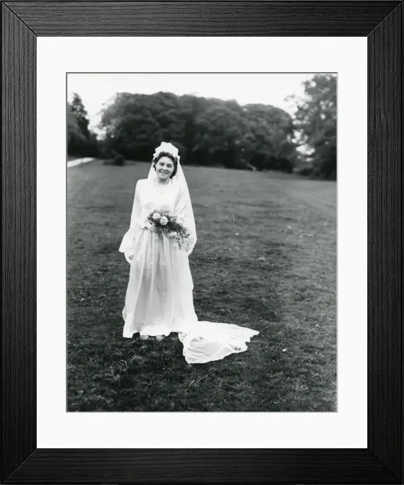 Framed Print : Bridal pose, Ebernoe, 1940s Framed Print : Bridal pose, Ebernoe, 1940s