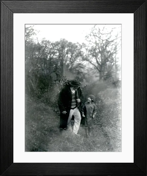 Framed Print : Holly gathering, December 1932 Framed Print : Holly gathering, December 1932