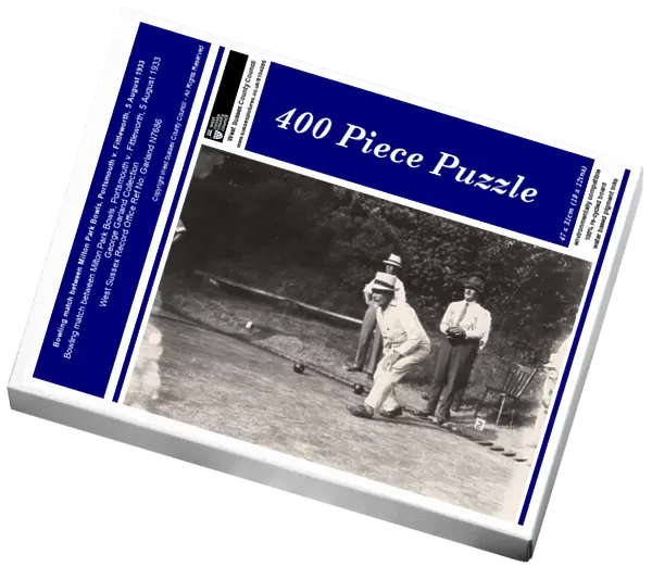 Bowling match between Milton Park Bowls, Portsmouth v. Fittleworth, 5 August 1933