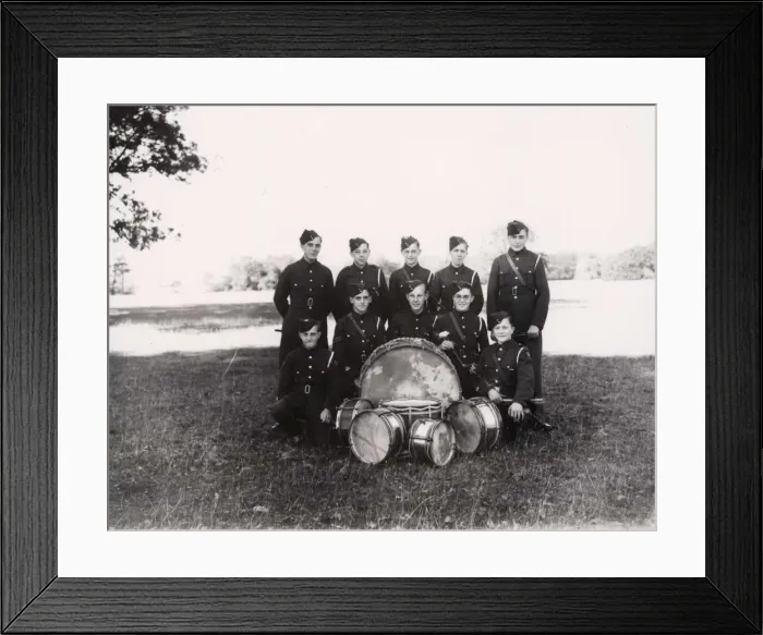 Framed Print : Petworth ATC Band, Corps of Drums, October 1943 Framed Print : Petworth ATC Band, Corps of Drums, October 1943
