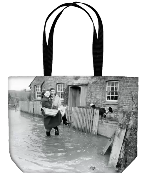 Flooded Cottage in Coultershaw, February 1957