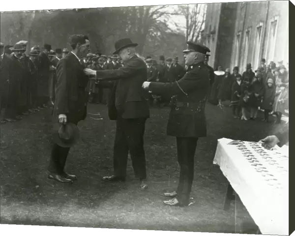Presentation of medals to special constables at Petworth Park, March 1930