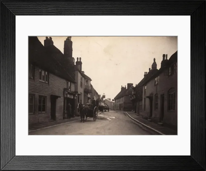 Framed Print : Alfriston: street scene, 1908 Framed Print : Alfriston: street scene, 1908
