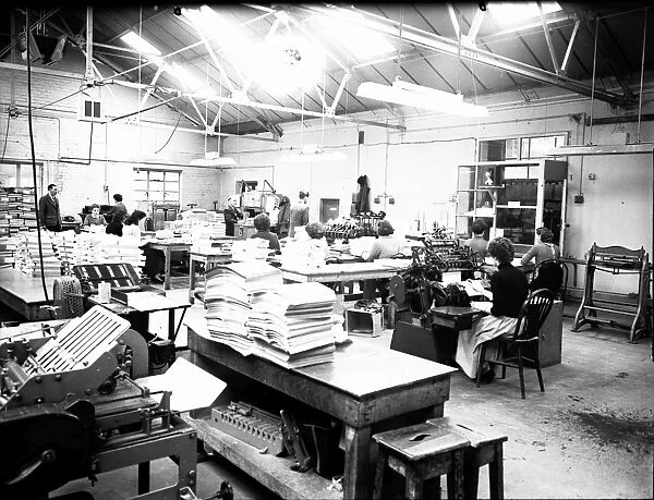 Acfords Ltd printers, Industrial Estate, Sussex, showing the interior