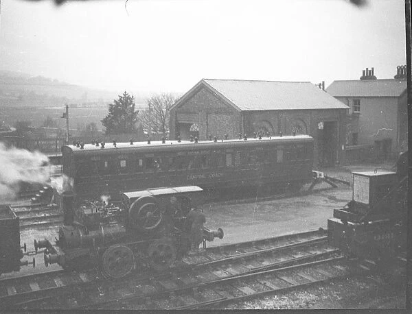 Aveling & Porter Steam geared locomotive on the Amberley Quarry Railway 1940