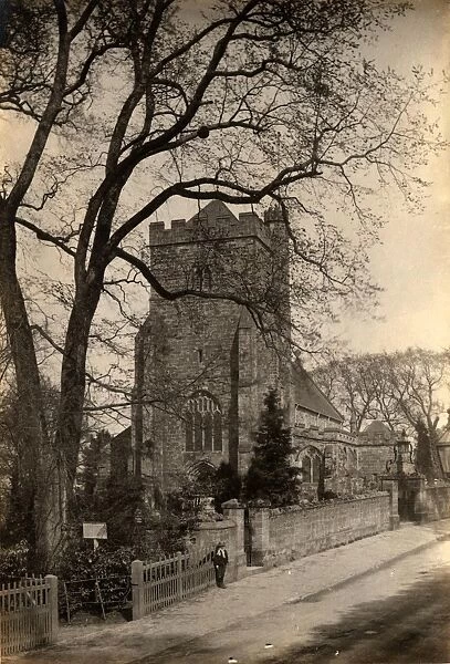 The bell tower of St Mary the Virgin, Battle, 1 May 1890