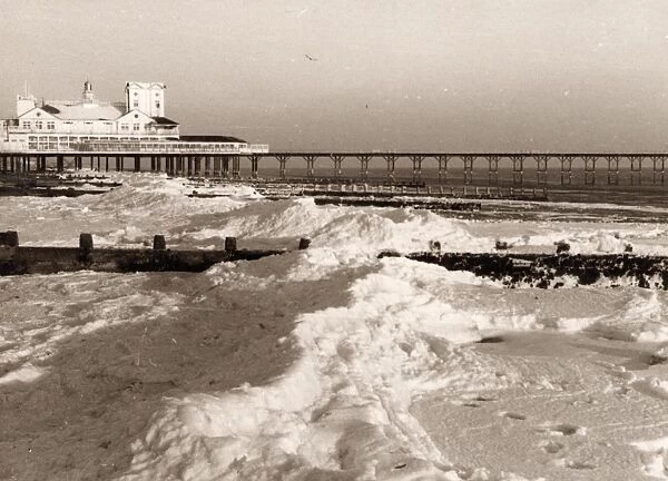 Bognor beach in winter. 1963