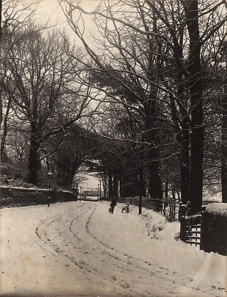 Bognor: Felpham Road under heavy snow, 1900
