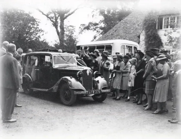 Framed Print : Bridal Car - September 1944 Framed Print : Bridal Car - September 1944