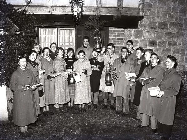 Carol singers. 26 December 1955. Chichester Photographic Collection
