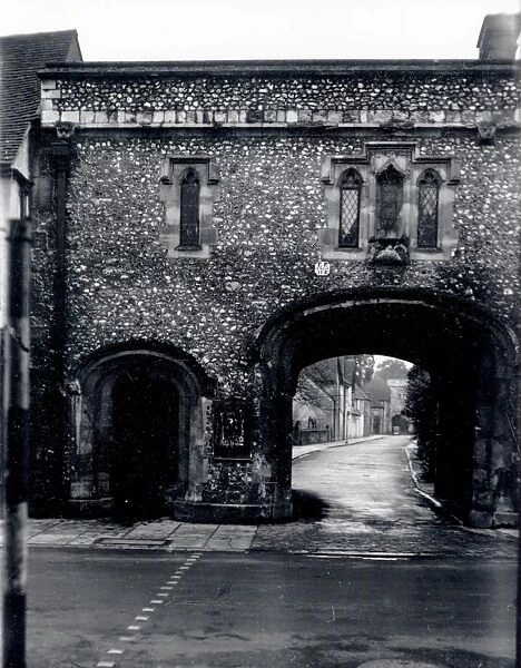 Chichester - Entrance to the Bishops Palace - 13 January 1947