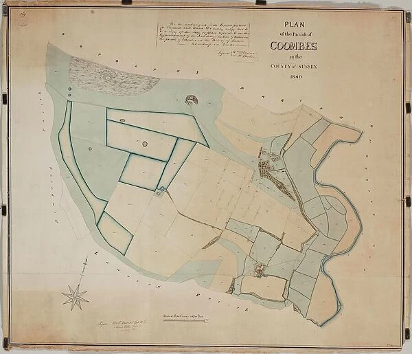 Coombes Tithe Map, 1840