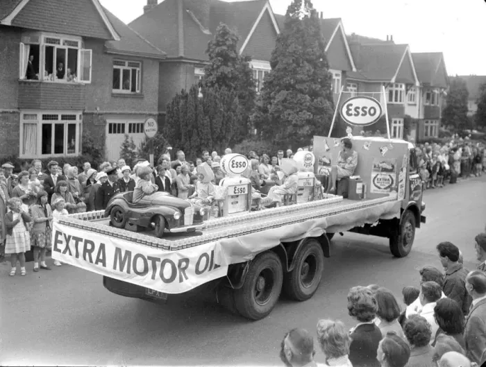 Framed Print : Esso Carnival Float driving through street Framed Print : Esso Carnival Float driving through street
