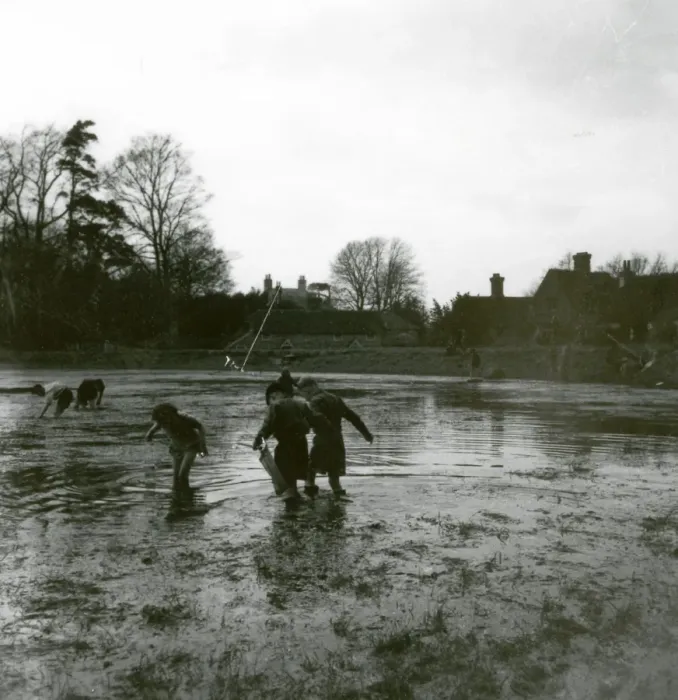 Framed Print : Falmer Pond, near Lewes - 7 April 1948 Framed Print : Falmer Pond, near Lewes - 7 April 1948