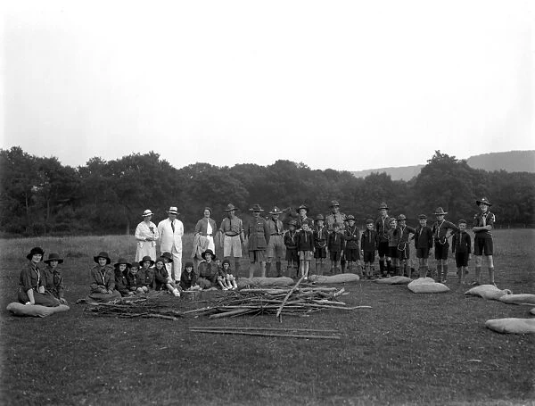 Graffham Boy Scouts at Graffham, July 1935