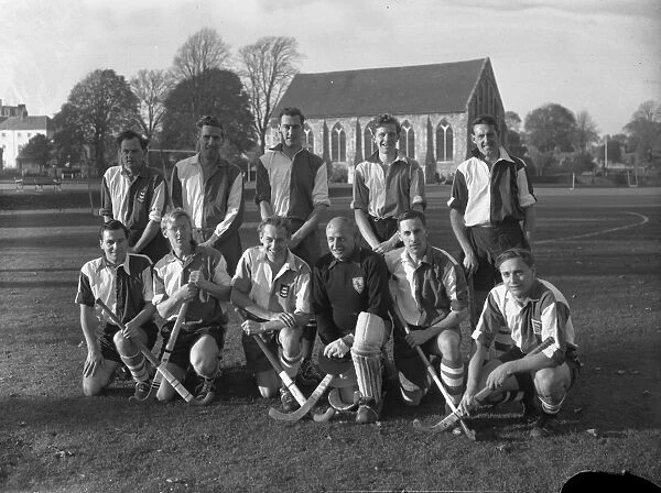 Hockey Team. 1st Hockey Team in Priory Park, Chichester, 2 November 1961