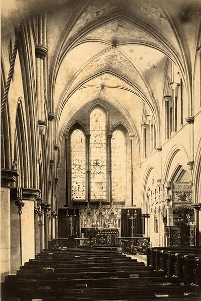 Interior of the church at Boxgrove, 20 July 1899