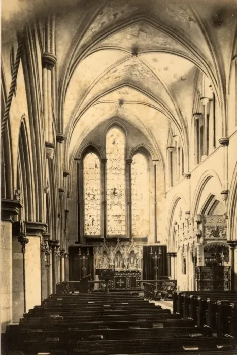 Framed Print : Interior of the church at Boxgrove, 20 July 1899 Framed Print : Interior of the church at Boxgrove, 20 July 1899
