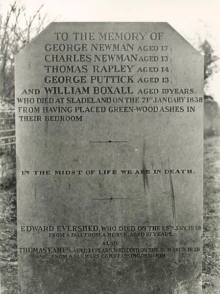 Kirdford Boys Memorial Stone - 1838