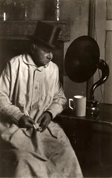 Listening in. A rustic, probably Petworth, 1920s