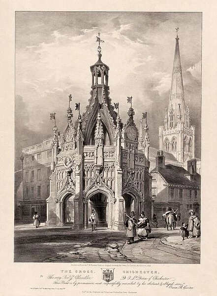 Lithograph of The Cross, Chichester, 1834