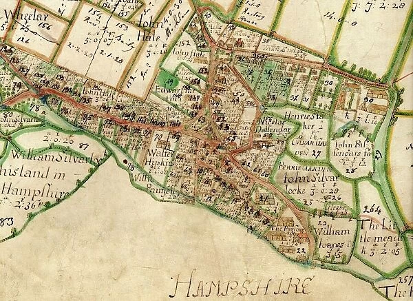 Map of Westbourne village, 1640