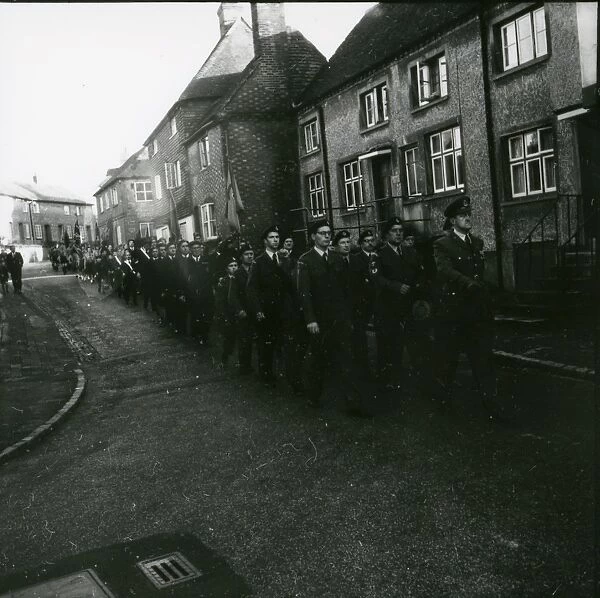 March in Petworth for Remembrance Sunday, 10 November 1963