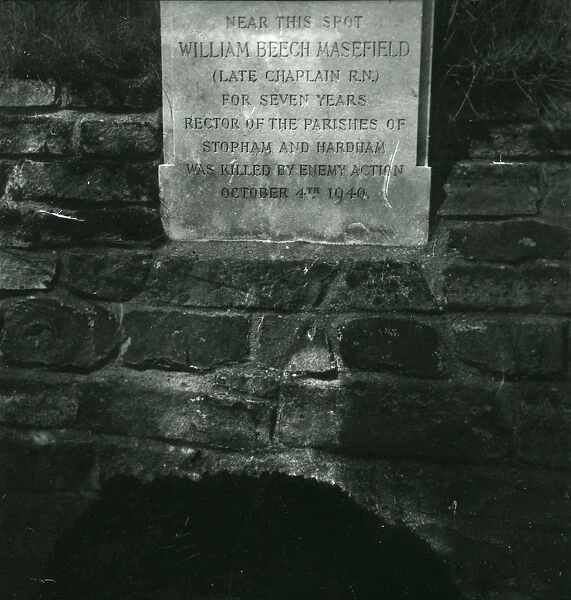 Masefield Memorial Stone at Stopham - 1947