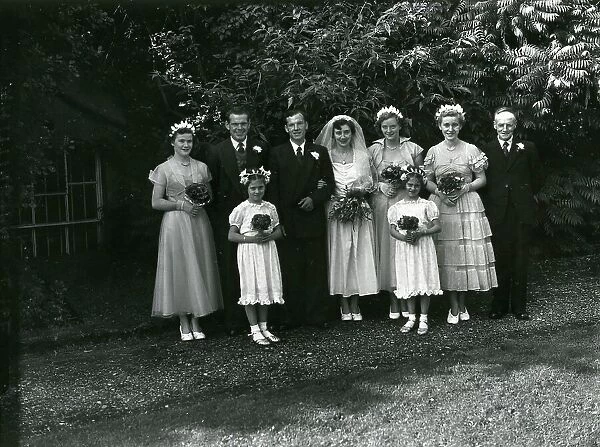 Mr Whittington and Miss Case wedding, Petworth, September 1954