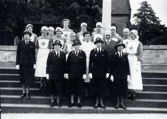 Framed Print : Petworth Red Cross Detachment with Duchess of Norfolk - about 1941 Framed Print : Petworth Red Cross Detachment with Duchess of Norfolk - about 1941