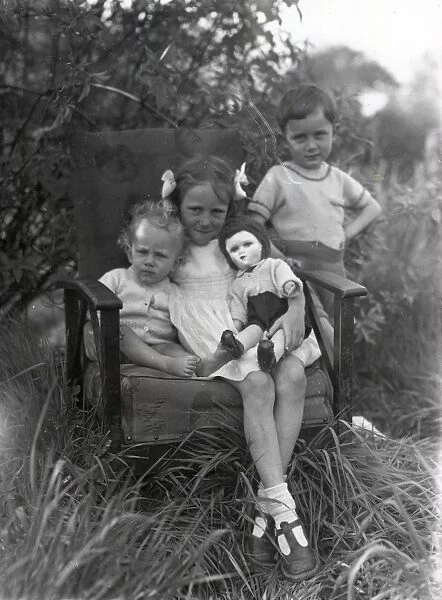 Portrait of three children - 22 April 1945