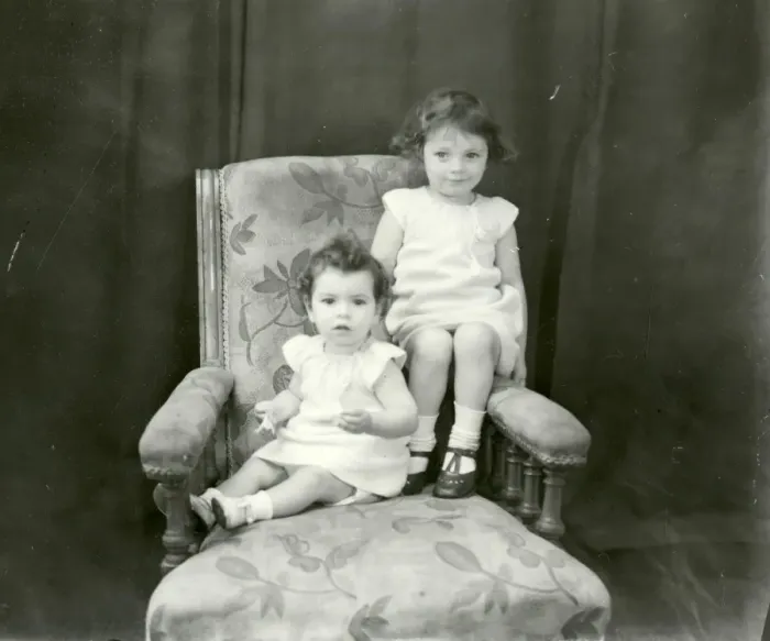 Framed Print : Portrait of two children - August 1940 Framed Print : Portrait of two children - August 1940