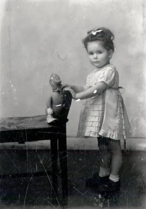 Framed Print : Portrait of a little girl - about 1943 Framed Print : Portrait of a little girl - about 1943