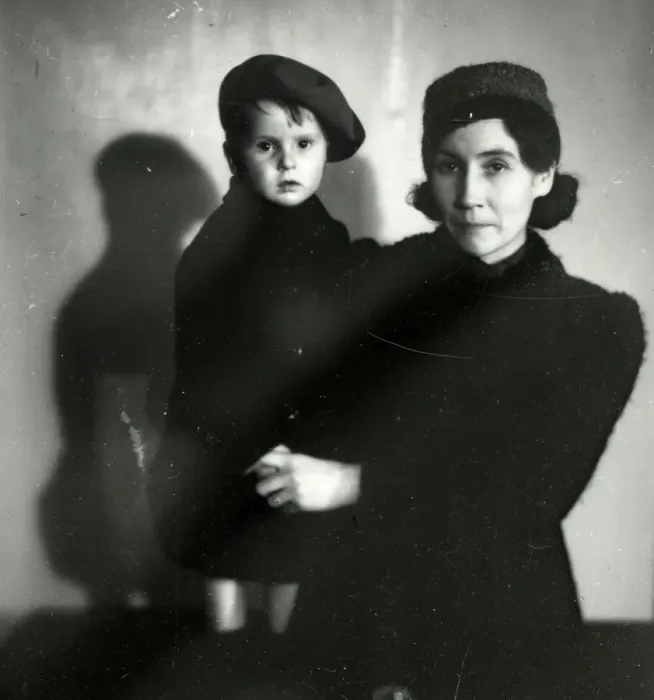 Framed Print : Portrait of a mother and child -December 1941 Framed Print : Portrait of a mother and child -December 1941