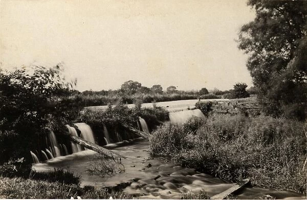 The river and waterfalls in Barcombe, 26 July 1890