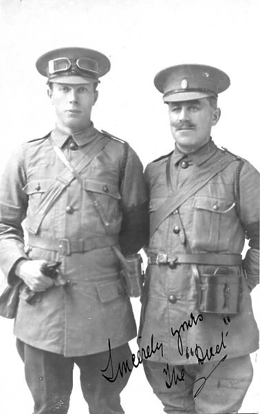 RSR 16th Battalion, Sussex Yeomanry, portrait of two soldiers