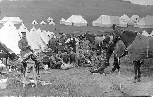 RSR 16th Battalion, Sussex Yeomanry, camp near Eastbourne 1908