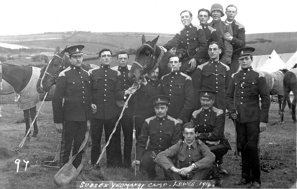 RSR 16th Battalion, Sussex Yeomanry camp at Lewes, 1914