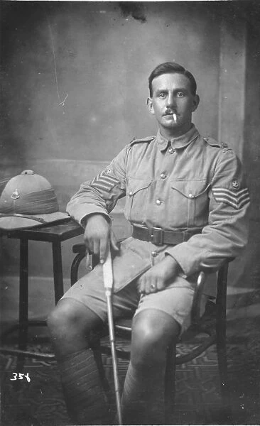 RSR 16th Battalion, Sussex Yeomanry, Sergeant E. Evershed portrait