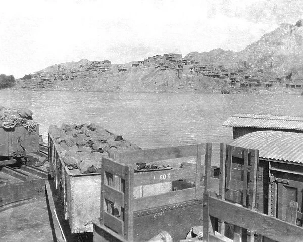 RSR 2  /  6th Battalion, A Gurkha regiment crossing the Indus from Mari Indus to Kalabagh