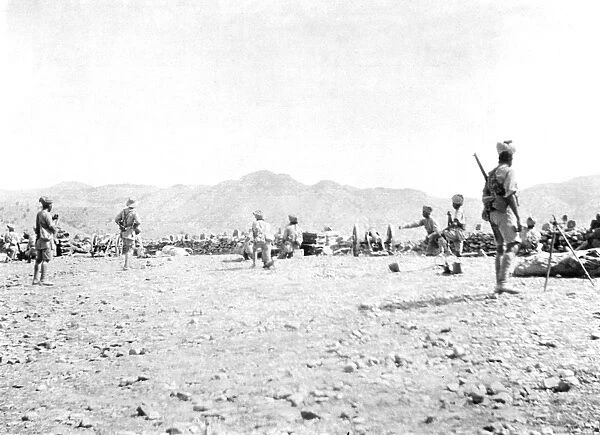 RSR 2  /  6th Battalion, Native Mountain Battery in action, Waziristan 1917