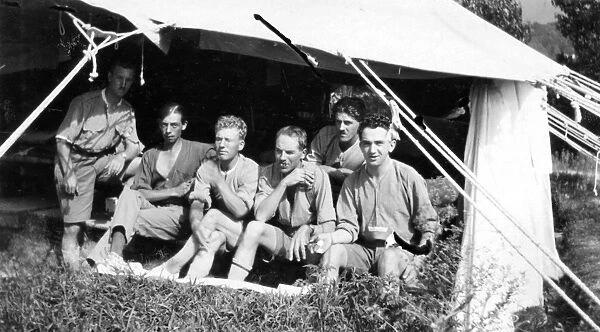RSR 2  /  6th Battalion, Some of our tent at Ticca Barracks, Dalhousie 1918