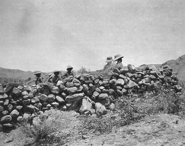 RSR 2  /  6th Battalion, View of Bogi Khel. A Gurkha picket post'