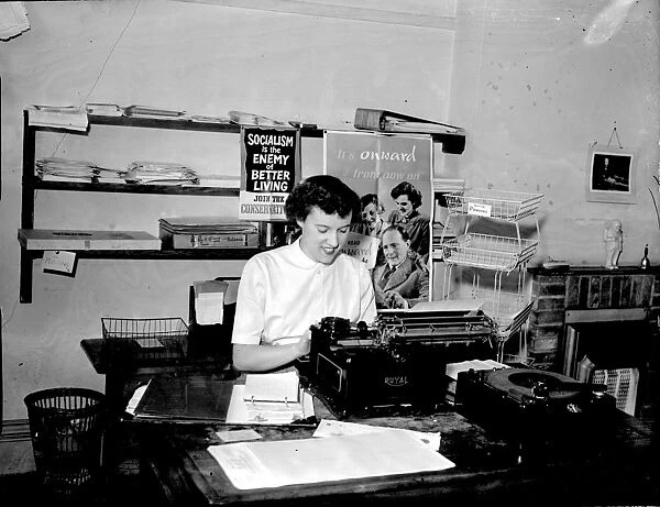 Secretary at work, c1962