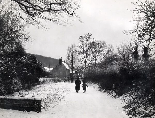 Snow picture at West Burton, Bury, January 1940