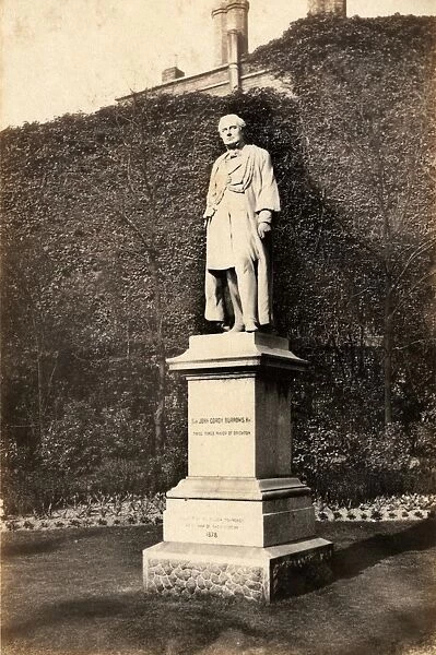The statue of Sir John Cordy Burrows, 8 April 1893